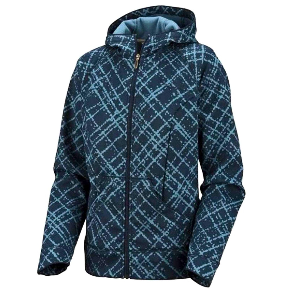 Columbia Teal Blue Omni-Shield Sweet Slope Soft-shell Jacket Coat‎ Hood Small S